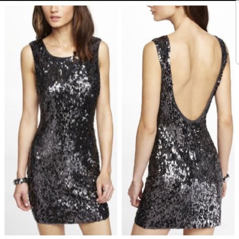 Sequin gray express dress